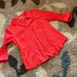 💥3/$15 NWT Semi sheer button up blouse